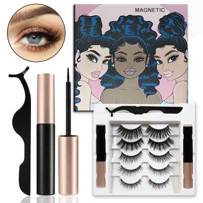 China Natural Long Lashes 5D 25mm Magnet Mink Lashes Wholesale Seller Magnetic Lashes Box Soft Transparent 3D Packaging Custom Eyelash for sale