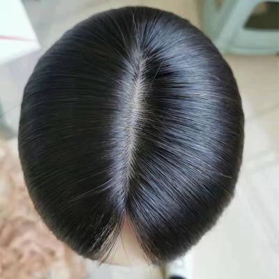 China High Quality Silky Straight Natural Topper Hair Wave Women Hair Toupee Injected Hair Silk Bottom Toppers For Women for sale