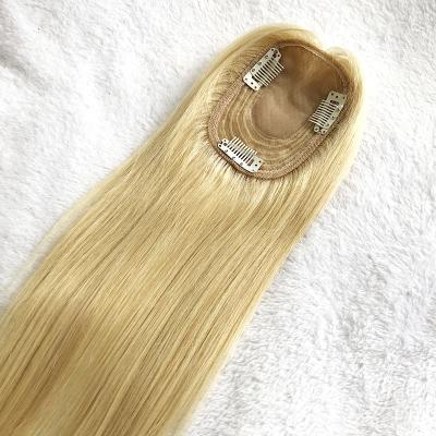 China 2021 Hot Sale Blonde Silky Low Hair Topper 613 Women Hairpiece Cover Hair Pieces For Women Hair Hairpiece 8x12cm & 13x15cm for sale