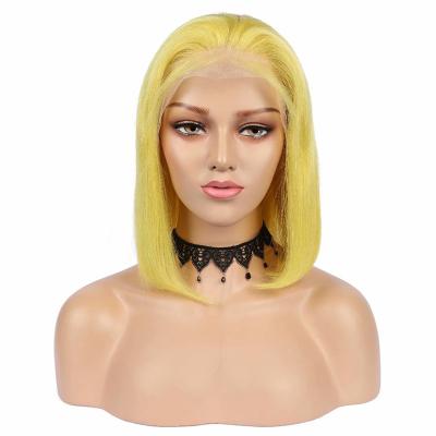 China High Quality Ombre Colored Lead Wig Brazilian Bob Wig Fashion Hair Color Wigs Summer Colored Lead Wig for sale