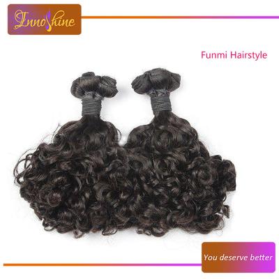 China Funmi Curl Wholesale Price Brazilian Top Quality Funmi Hairstyle Virgin Hair Weave for sale