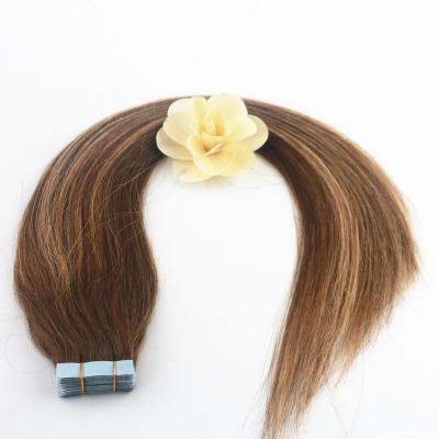 China No Tangle No Shedding Top Quality Cuticle Aligned Remy Virgin Hair Tape 50g 20 Pcs Accent Hair Extensions Hair Tape for sale