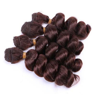 China Wholesale Price LOOSE WAVE Hair Weft 4#color Loose Wave Hair Weaving Synthetic Hair Weave for sale