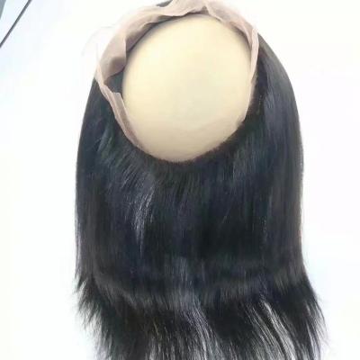 China Wholesale High Quality Straight Natural Black 360 Lace Headband 360 Lace Headband Hair Closure for sale