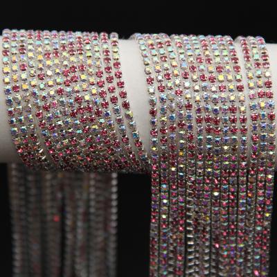 China Durable Factory Wholesale High Quality Crystal Claw Chain Decoration Chain Rhinestone Garment Accessories for sale