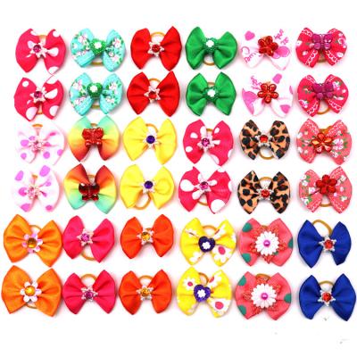 China Hot Sale Customized Fancy Dog Fiber Dogs Hair Sport Accessories Purse Rubber Bow For Party Gift for sale