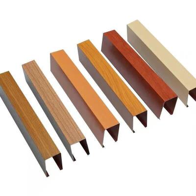 China Wood Imitation 4.5mm Interior Aluminium Ceiling Panel PVDF Coated for sale