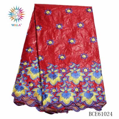 China BCE61024- (1) Waterproof New Arrival Embroidery Flowers Latest Brocade Lace Designs in Red for sale