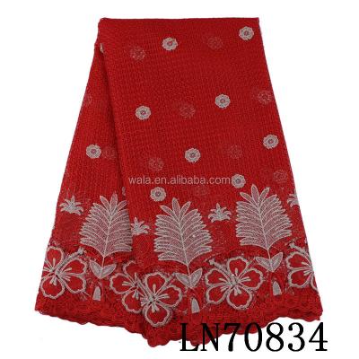 China LN70834 Sustainable Guipure Cord Lace Fabric In Nigeria Style For Lady for sale