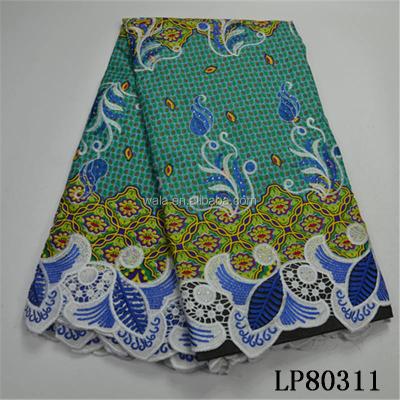 China LP80311 Nigeria Wax Fabric Blend Viable Lace With Beauty Stones Rope Name Laces for sale