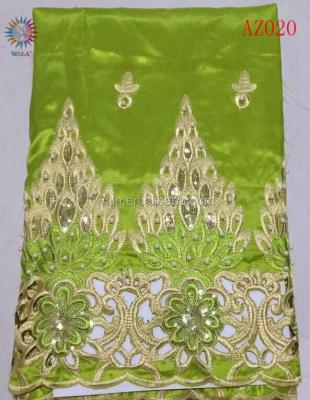 China AZ020- (2) Plain Nigeria Pattern 11.11 Georges Lace Fabric For Christmas Garment for sale