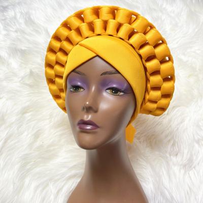 China Wholesale popular auto gele turban african headtie African India wedding party velvet turban gele head scarf high quality dozen price for sale