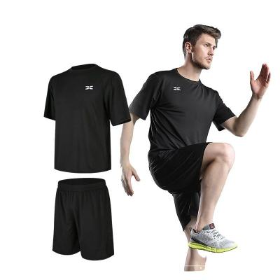 China Wholesale Breathable Men's Gym Jogging Training Wear T-Shirt And Shorts Set Regular Fit Quick Dry Workout Set for sale