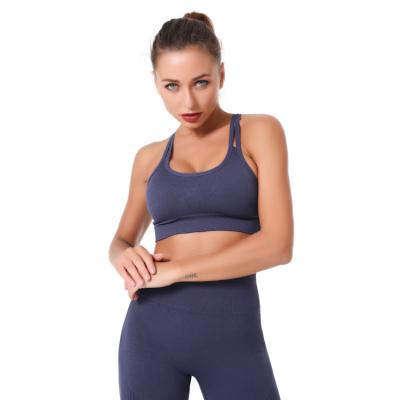 China Women tiktok sports gym wear tights and main crop QUICK DRY wholesale 2 pieces yoga seamless set for sale