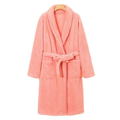 China Hotel Thermal Comfy Bathrobes Polyester Towel Bathrobes Wearable Bathrobes For Men And Women for sale