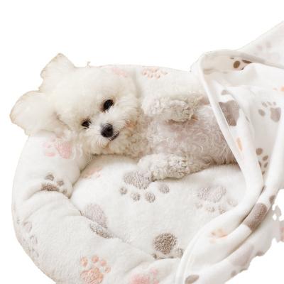 China Attractive Price Comfortable Wholesale Warm Printed Rectangular Waterproof Dog Pet Bed for sale