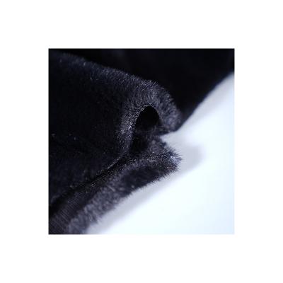 China Garment Fabric Factory QUNYING COMPANY Customize Premium Quality Faux Dark Fox Fur, 100% Polyester Fabric For Home Textile Products for sale