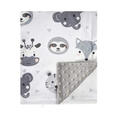 China Super Soft Anti-static Custom Print Minky Bubble Baby Blanket Dotted Bubble Fleece Blanket Bubble Blanket for sale