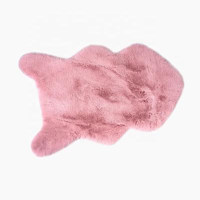 China Turkish Faux Fox Fur Kids Blankets Household Anti-bacteria Rabbit Fur Rug Fluffy Living Room Rug Blankets for sale