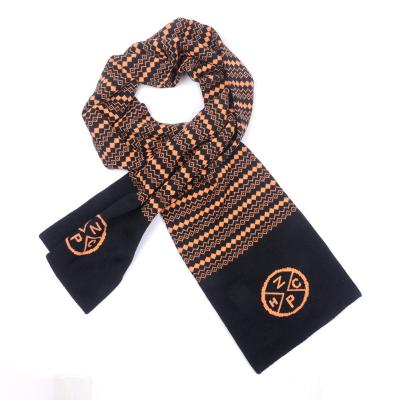 China Wholesale Knitted Designer Customize Winter Cotton Knitting Mens Jacquard Style Fashion Scarf for sale