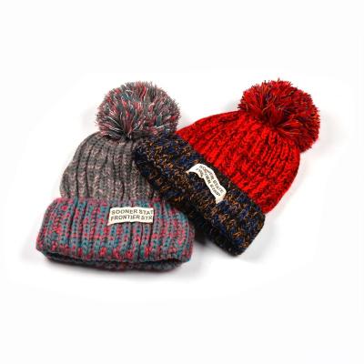 China Beautiful JOINT design women beanie hat multicolor winter hats for women for sale