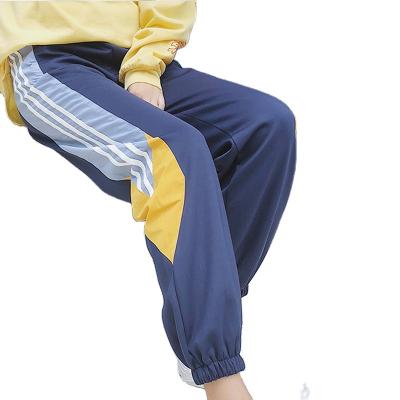 China Multicolor Custom Casual Women's Anti-Wrinkle Casual Women's Tracksuit Patchwork Sports Women Workout Pants for sale