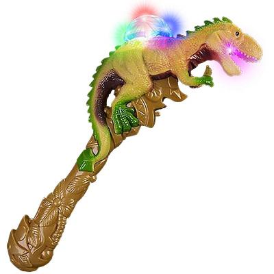 China ABS+PS Kids Gifts Led Animals Glow Magic Wand With Light Music Dinosaur Magic Windmill Spinning Wands Up Led Toys Sun Flashing Toys for sale