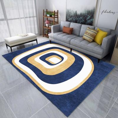 China Stain Resistant Modern Style Living Room Non Slip Printed Carpet For Home for sale