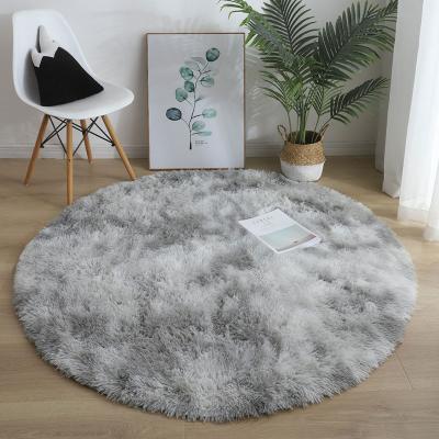 China Hot Selling Round Floor Washable Mat Shaggy Rug Living Room Modern Anti-Skid Kids Bedroom Carpet From Amazon for sale