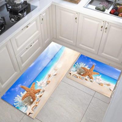 China Stain Resistant Hot Selling Stain Style 3D Printed Heavy Duty Waterproof Kitchen Mat Mat for sale