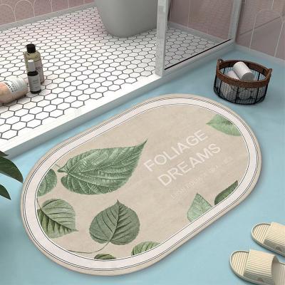China Hot Sale Washable Waterproof Bathroom Mat Luxurious Bath Rug Thin Diatomite Water Absorbent From Amazon Wholesalers for sale
