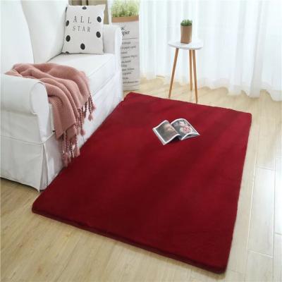 China Home Decorative Customized Washable Living Room Carpet Mat Large Size Shaggy Fur Anti-sliding Blanket for sale