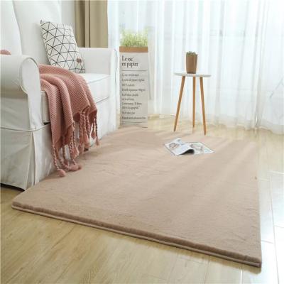 China Wholesale Washable Stain Resistant Rug Pile Shaggy Carpets Faux Rabbit Fur Long Blanket For Living Room for sale