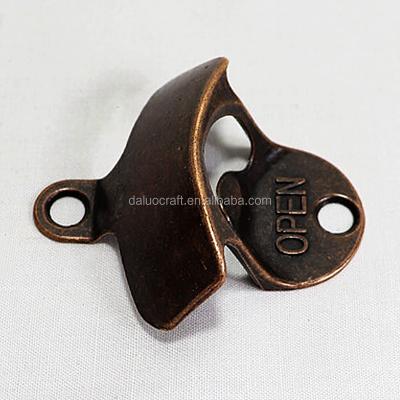 China Europe Wall Hanging Beer Bottle Opener Old Finish Zinc Alloy Bottle Opener for sale