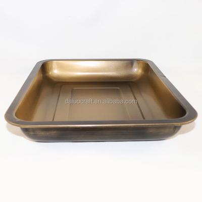 China Custom Europe Metal Tin Serving Tray Metal Smoking Rolling Tray for sale