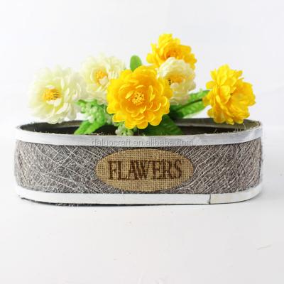 China Europe flower logo bark planter hot sale bark flower pot for sale