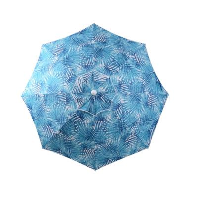 China Beautiful Modern Hawaii Customized Luxury Round Flower Design Umbrella Outdoor Beach Shelter Sun Umbrella for sale