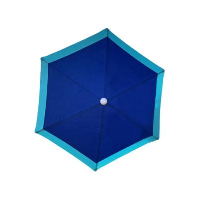 China Modern 2.1M 2.5m Steel Frame 6 Ribs Sun Umbrella Wholesale Manual Open Garden Umbrella for sale