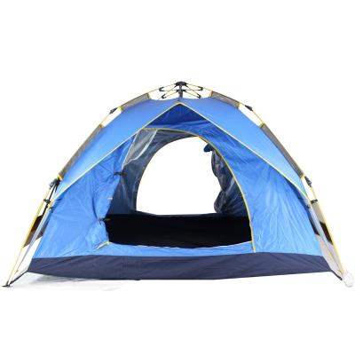 China Waterpoof 2022 Cheap Double Layer Family Tent 3-4 Person Waterproof Material Automatic Open Quickly Large With Free Gift for sale