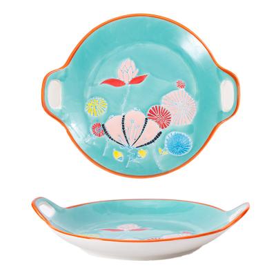 China NEW Moden ZC Nordic Hand Painted Dinnerware Women Gift Set Custom Cute Ceramic Dinnerware Set Wedding Favors Gifts for sale