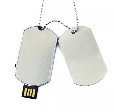 China Plastic Laser Printed Logo Army Card USB Key Pen Drive 8GB 16GB Pen Drive 8GB 16GB Metal Dog Tag Key Chain Drive Pendrive for sale