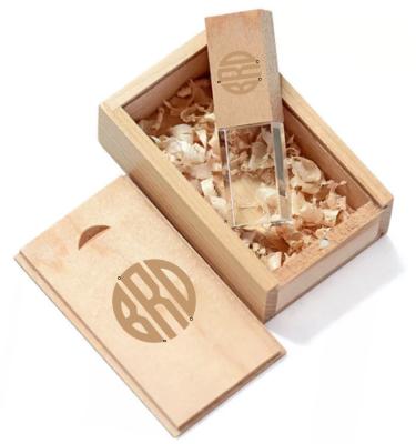 China Advertising-Wholesale Promotional Gifts Custom Logo Glass Natural Walnut Wood USB Flash Drive 2.0 Wooden Memory Stick With Laser Engrave Logo 8gb 32gb 64gb 128gb for sale