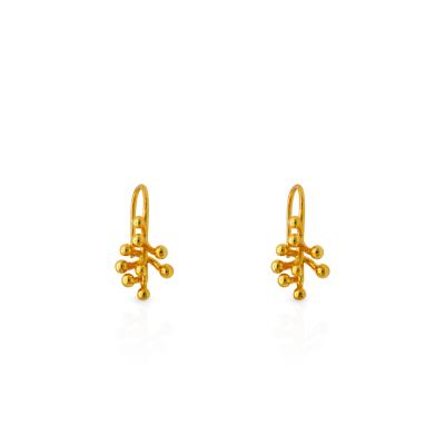 China Chris April TRENDY Fine Jewelry 925 Sterling Silver Minimalist Firework Shape Ear Hook Earrings for sale