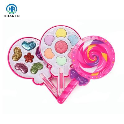 China Preschool Toy Lollypop Non-Toxic Plastic Pretend Play Kids Make Up Sets Cosmetics Play for sale