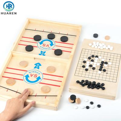 China Word Board Game Toys Chenghai Factory Sling Quick Puck Wooden Slingshots Board Game Toy For Sale for sale