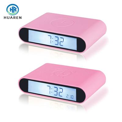 China Novelty Toy Custom LED Reversible On/Off Switch Sun Rise Wake Up Desk Table Flip Alarm Clock for sale