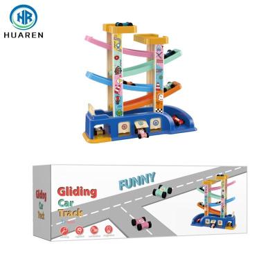 China Sliding Toy Amazon Hot Sell Vehicle Playsets Slot Toddler Toddler Toys Race Track Car Ramp Toy with Mini Sliding Car and Garage for sale