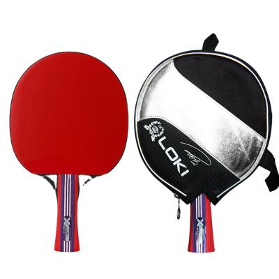 China LOKI X1 Wholesale Professional Wooden and Rubber Table Tennis Racket Table Tennis Paddle for Beginner Player for sale