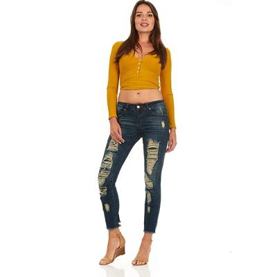 China Wholesale QUICK DRY women's denim stretch ladies pants skinny jeans pencil pants clothing women running jeans for sale