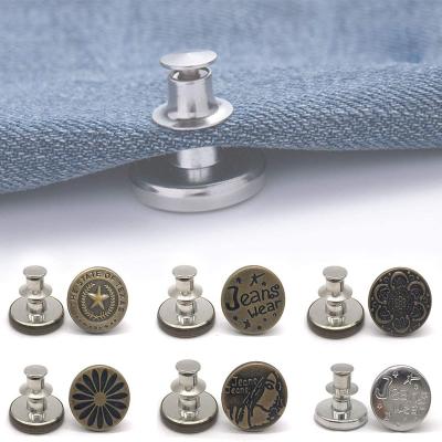 China Other Wholesale Amazon Amazon denim brass covered no stud Studless metal adjustable detachable jeans stud button dropshipping for sale